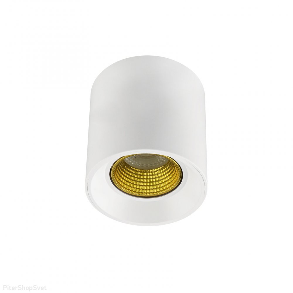 Бело-жёлтый накладной светильник цилиндр «DK3020» DK3090-WH+YE
