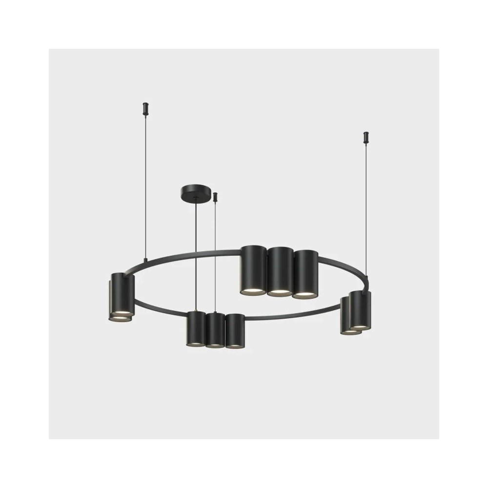 Подвесная люстра кольцо со спотами «ORBIT» DK4065-BK