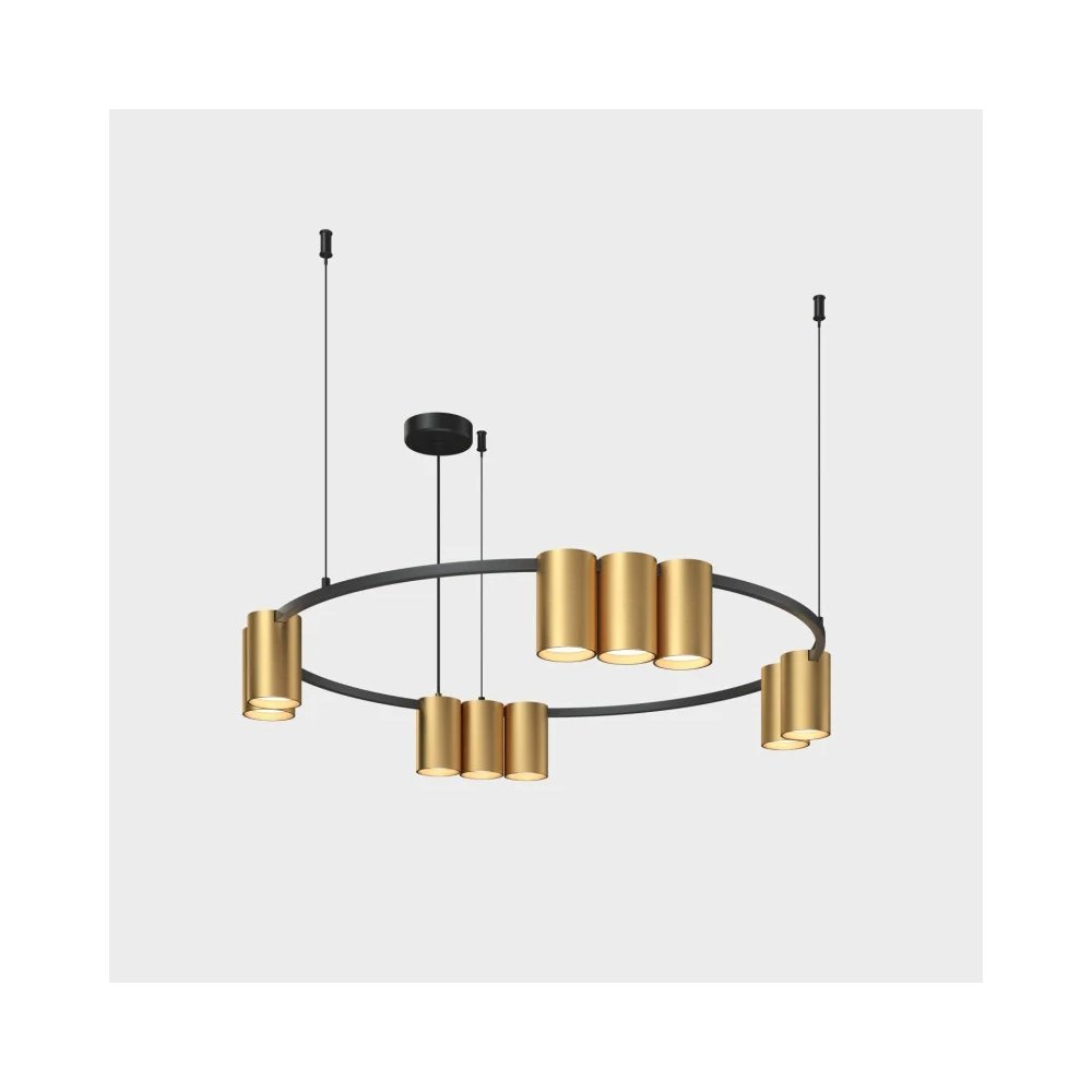 Подвесная люстра кольцо со спотами «ORBIT» DK4065-BK+SG