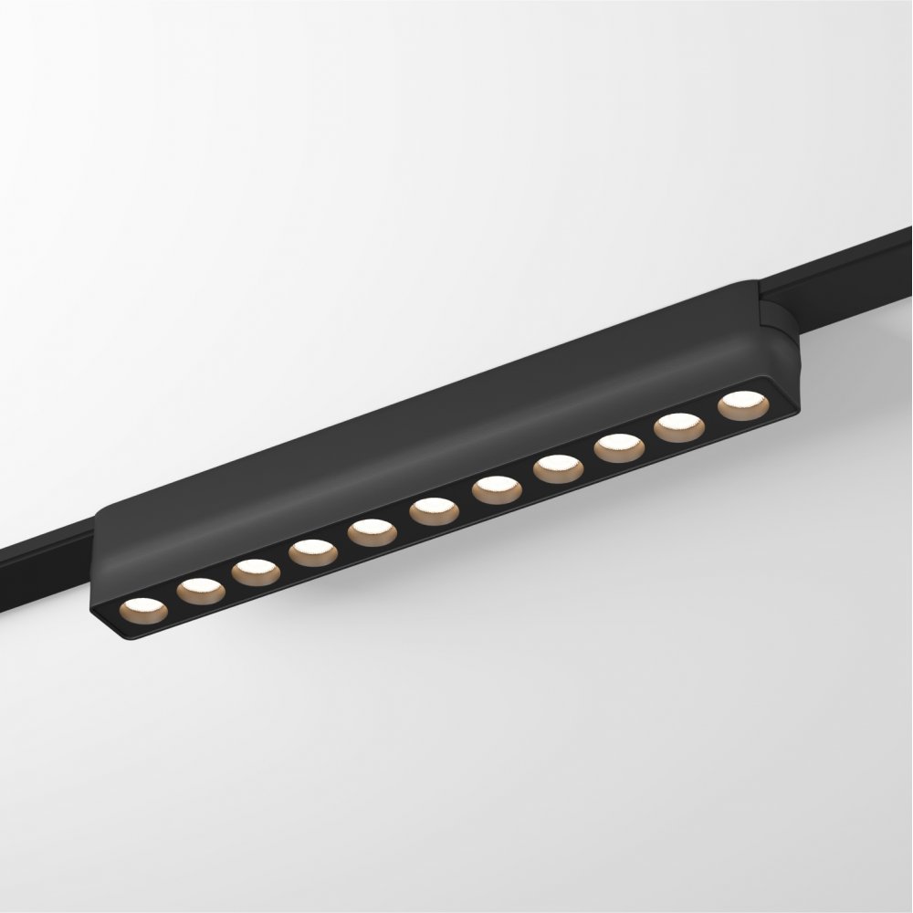 23см 12Вт 3000К 36° чёрный линейный трековый светильник для плоского шинопровода «Air Grill» DK5305-BK