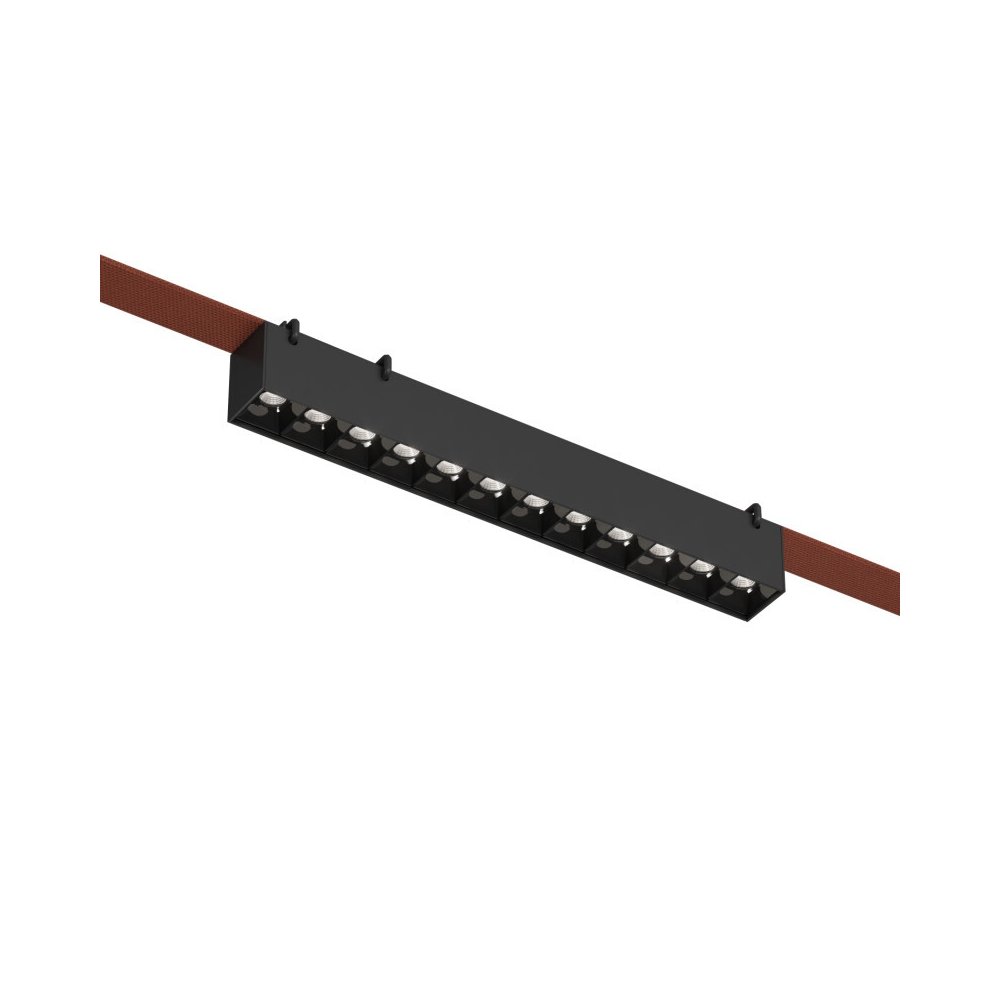 Линейный светильник для ременной трек-системы 32см 12Вт 2700-6000K для умного дома «BELTY SMART GRILL» DK5670-BK