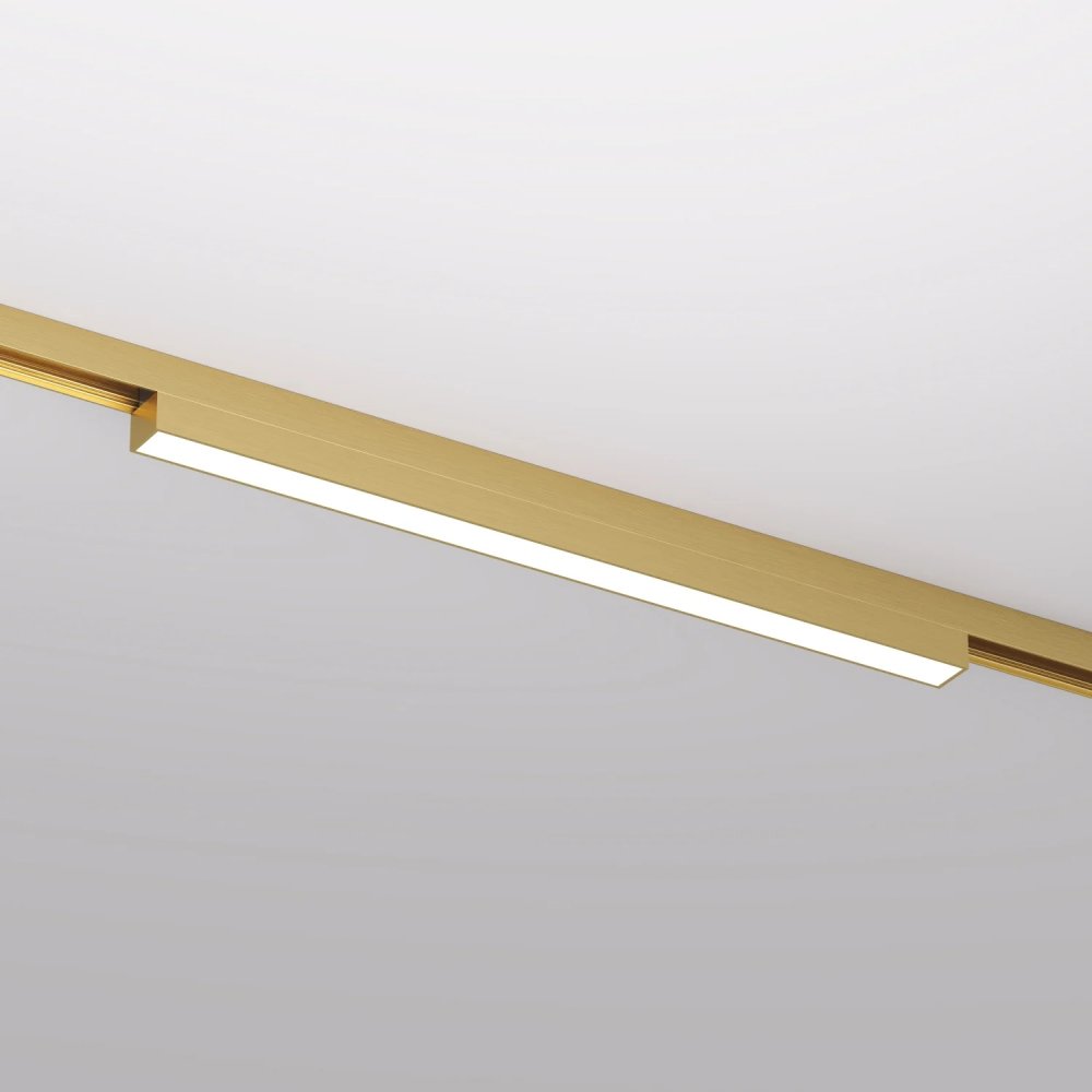 Магнитный линейный трековый светильник, латунь 30см 12Вт 3000К 120° «SHINE LINEAR» DK5751-SB