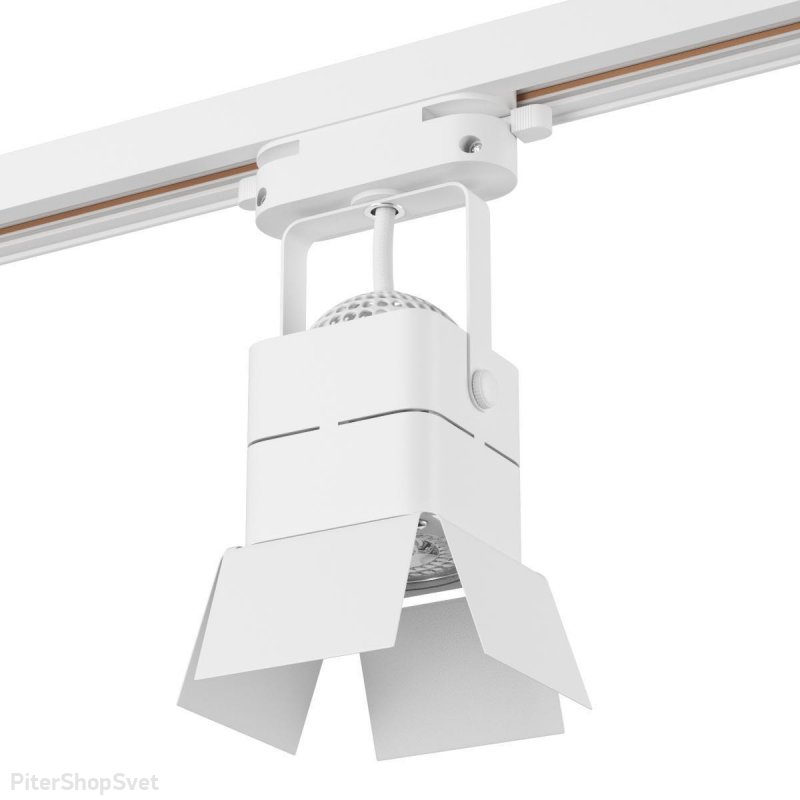 Белый однофазный трековый светильник софит «DK600» DK6012-WH