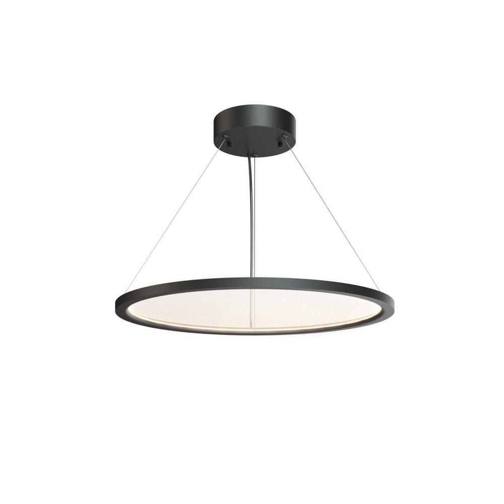 Круглая подвесная светодиодная люстра 50см 35Вт 3000-6000К «VEIL» DK6617-BK