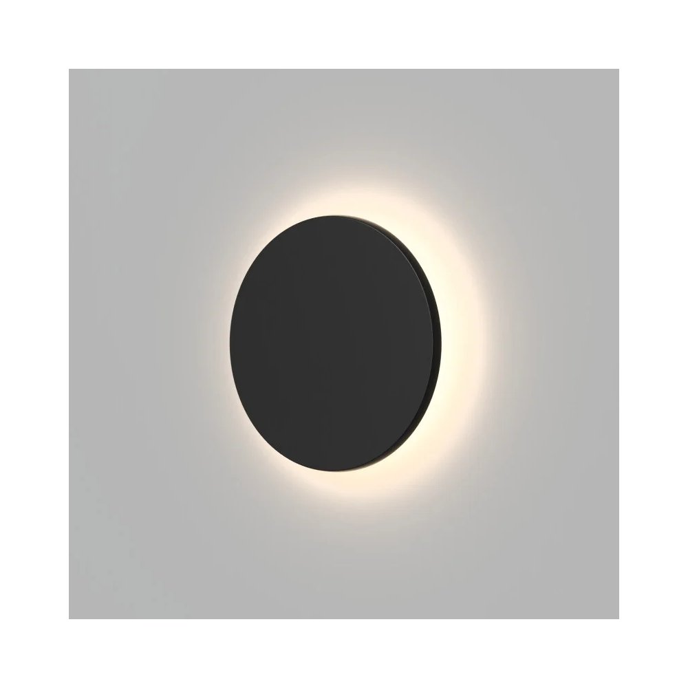 Уличный круглый настенный светильник подсветка 20см 9Вт 3000К «Alta» DK9781-BK