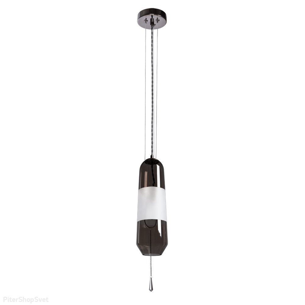 Подвесной светильник цвета хрома с серым плафоном «Lich» 5012/06 SP-1