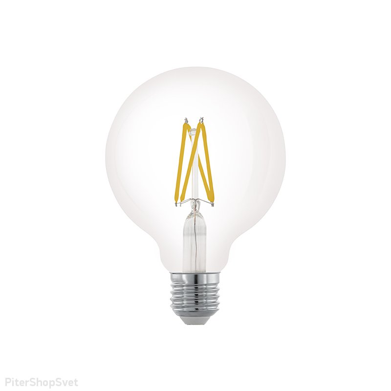 Диммируемая филаментная LED лампочка Е27 6Вт 2700К «G95» 11703