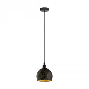 Чёрный подвесной светильник «ROCCAFORTE»