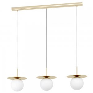 Тройной подвесной светильник с шарами на длинном основании «ARENALES»