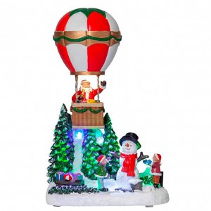 Фигурка Санта Клаус на воздушном шаре «MERRYVILLE»