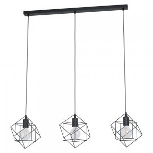 Тройной подвесной светильник кубы «STRAITON»