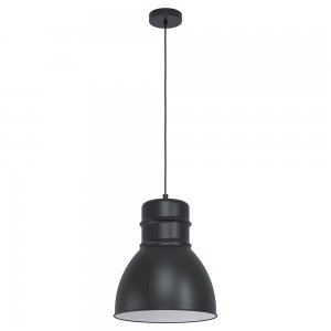 Чёрный купольный подвесной светильник «Ebury»