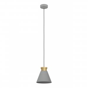 Подвесной светильник конус, серый «Twicken»