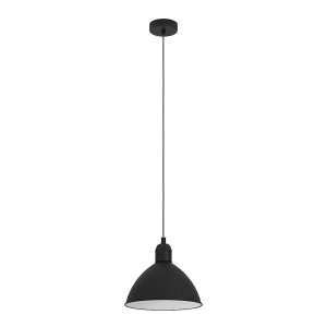 Чёрный купольный подвесной светильник «PRIDDY»