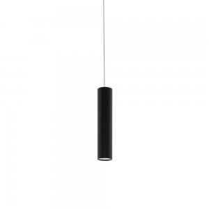 Чёрный подвесной светильник цилиндр «Tortoreto»