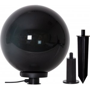 Уличный светильник шар D40см на колышке, чёрный/дымчатый «Monterollo Smoke»