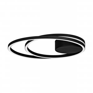 Потолочный светильник два кольца 36Вт 3000К чёрный «Ruotale»