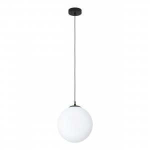 Чёрно-белый подвесной светильник с плафоном шар D30см «RONDO»