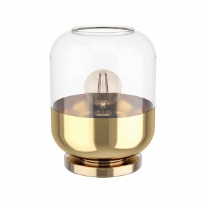 Настольная лампа с прозрачно-золотым плафоном «Maryvilla»