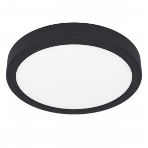 17Вт 3000К чёрный круглый плоский потолочный светильник «Fueva»