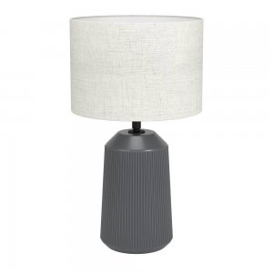 Керамическая настольная лампа с абажуром цилиндр «Capalbio»