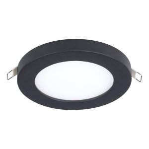 5,5Вт 3000К Чёрный круглый встраиваемый светильник с регулируемым монтажным диаметром 6-9см «Fueva Flex»