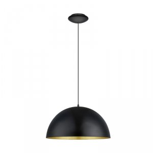 Чёрный купольный подвесной светильник «Gaetano»