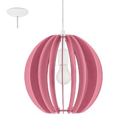 Розовый подвесной светильник из дерева 95953 FABELLA