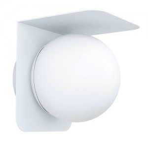 Белый уличный настенный светильник шар «CORRIENTES»