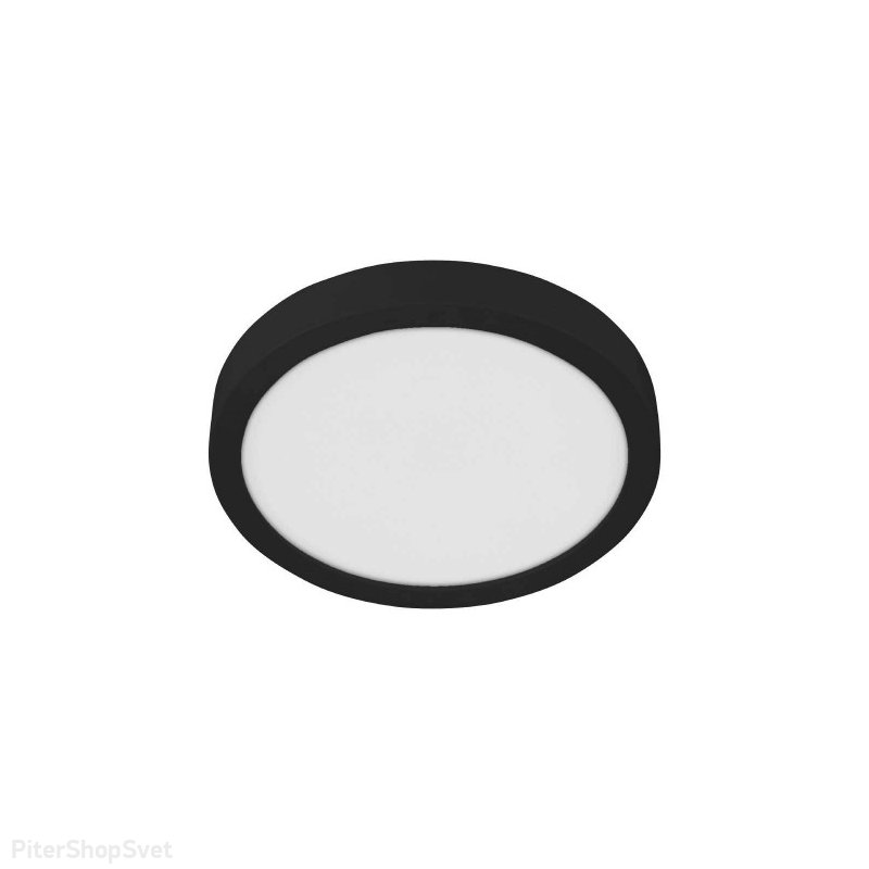 Чёрный накладной потолочный светильник 20Вт 4000К IP44 «FUEVA 5» 30761