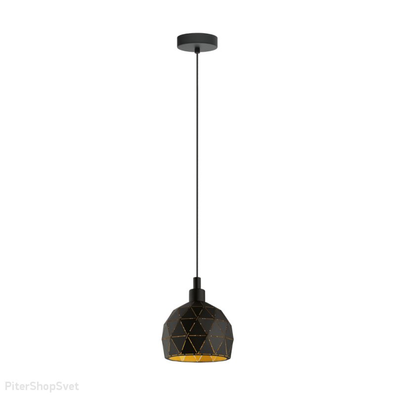 Чёрный подвесной светильник «ROCCAFORTE» 33345