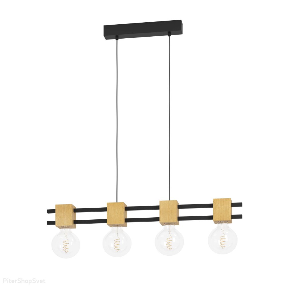 Длинный подвесной светильник с открытыми лампами «Levantara» 390191