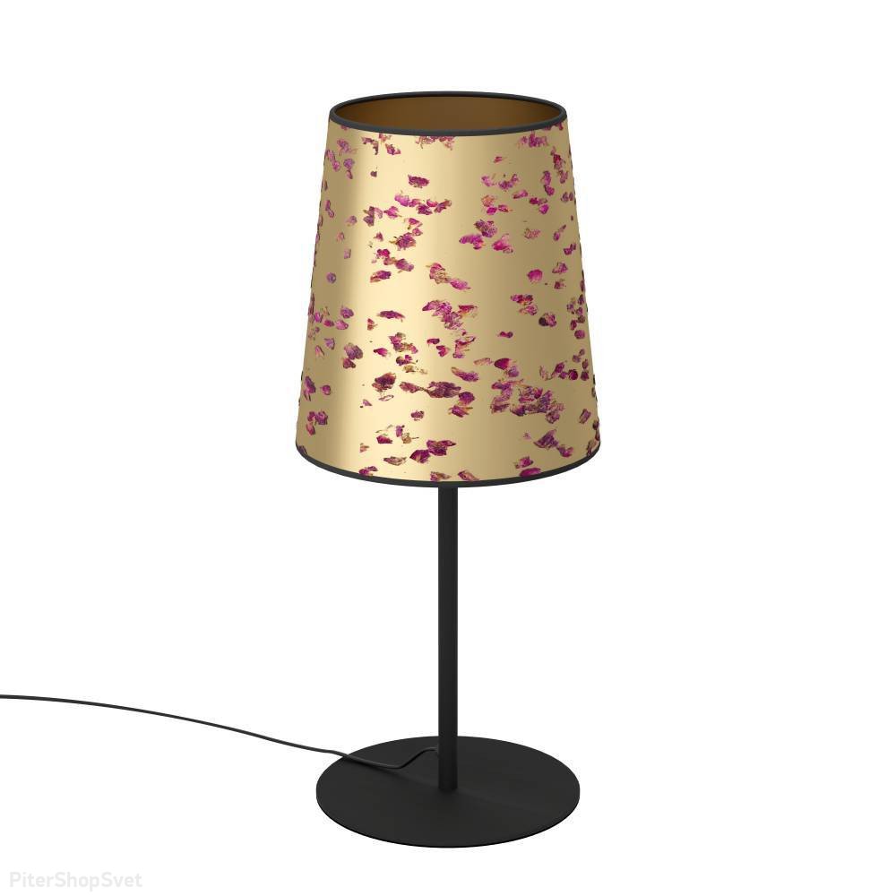 настольная лампа бумага с розовыми лепестками «Castuera» 390294