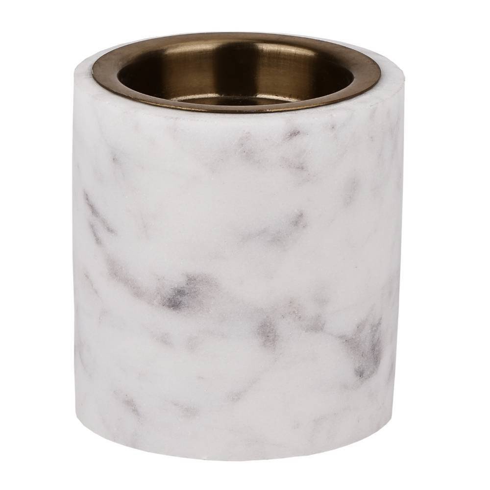 Подсвечник белый мрамор «Rouyin» 422031