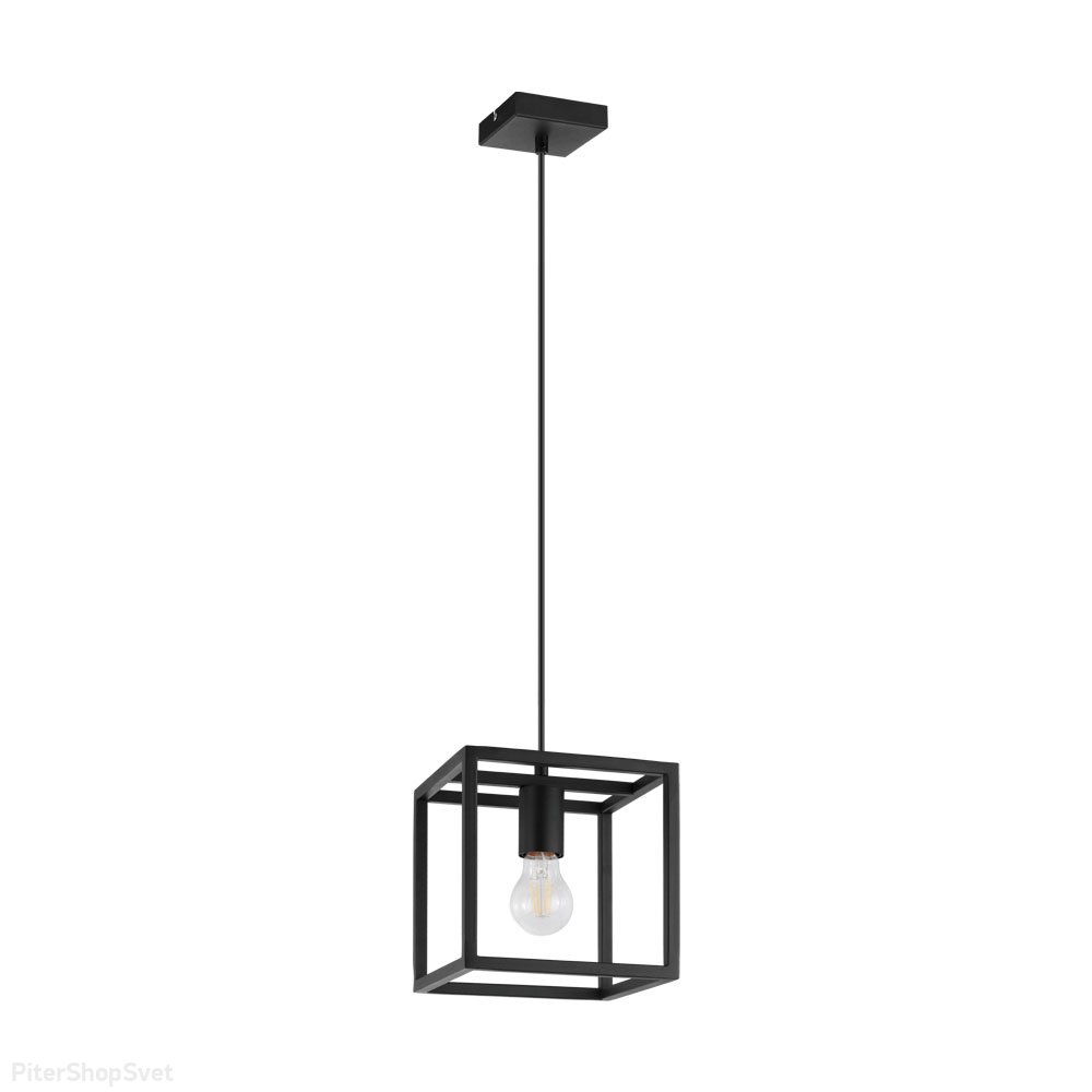 Чёрный подвесной светильник куб «ELDRICK» 43031