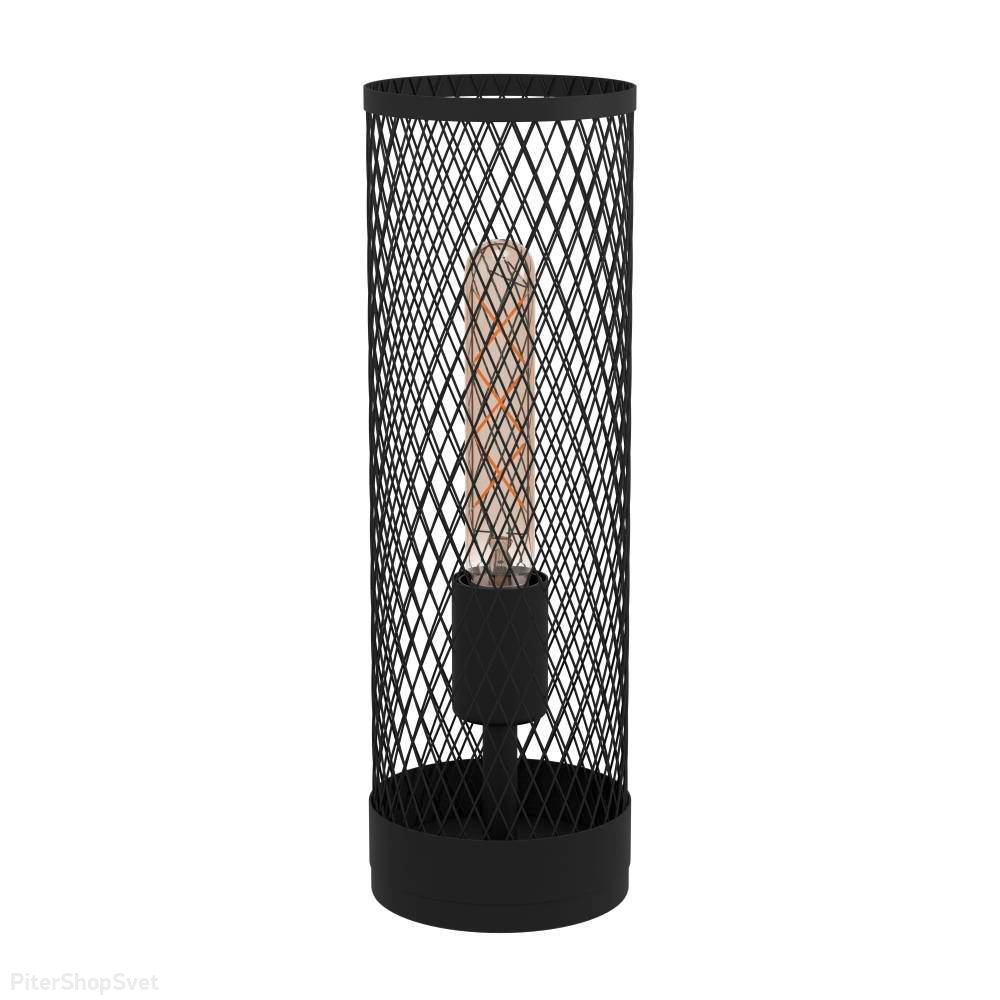 Чёрная настольная лампа сетчатый цилиндр «REDCLIFFE» 43536