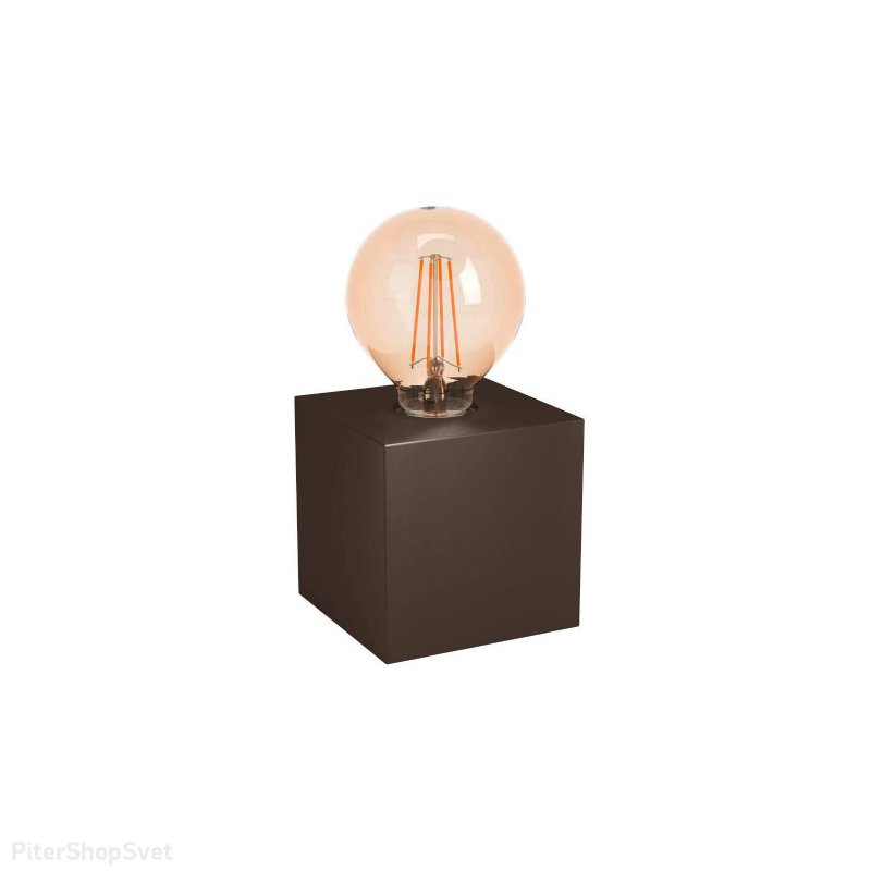 Декоративный настольный светильник тёмно-бронзовый куб «PRESTWICK» 43549