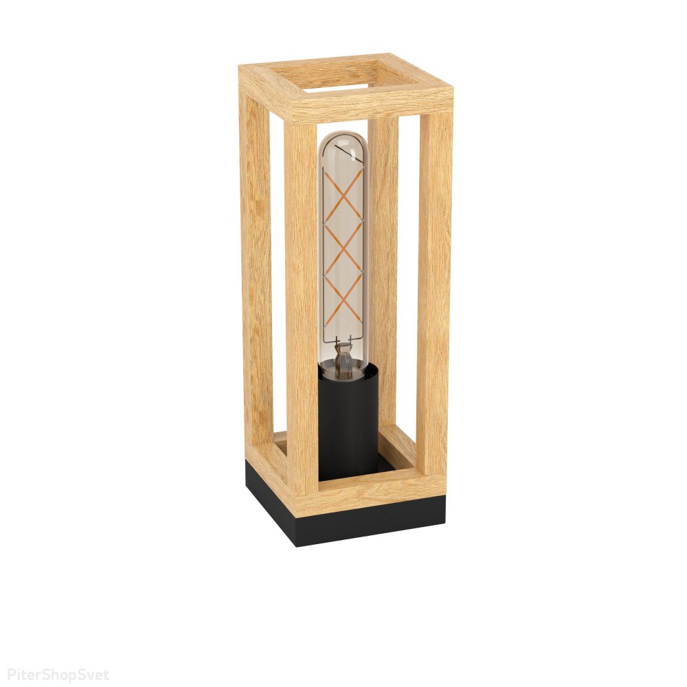 Деревянная прямоугольная настольная лампа «Nafferton» 43746