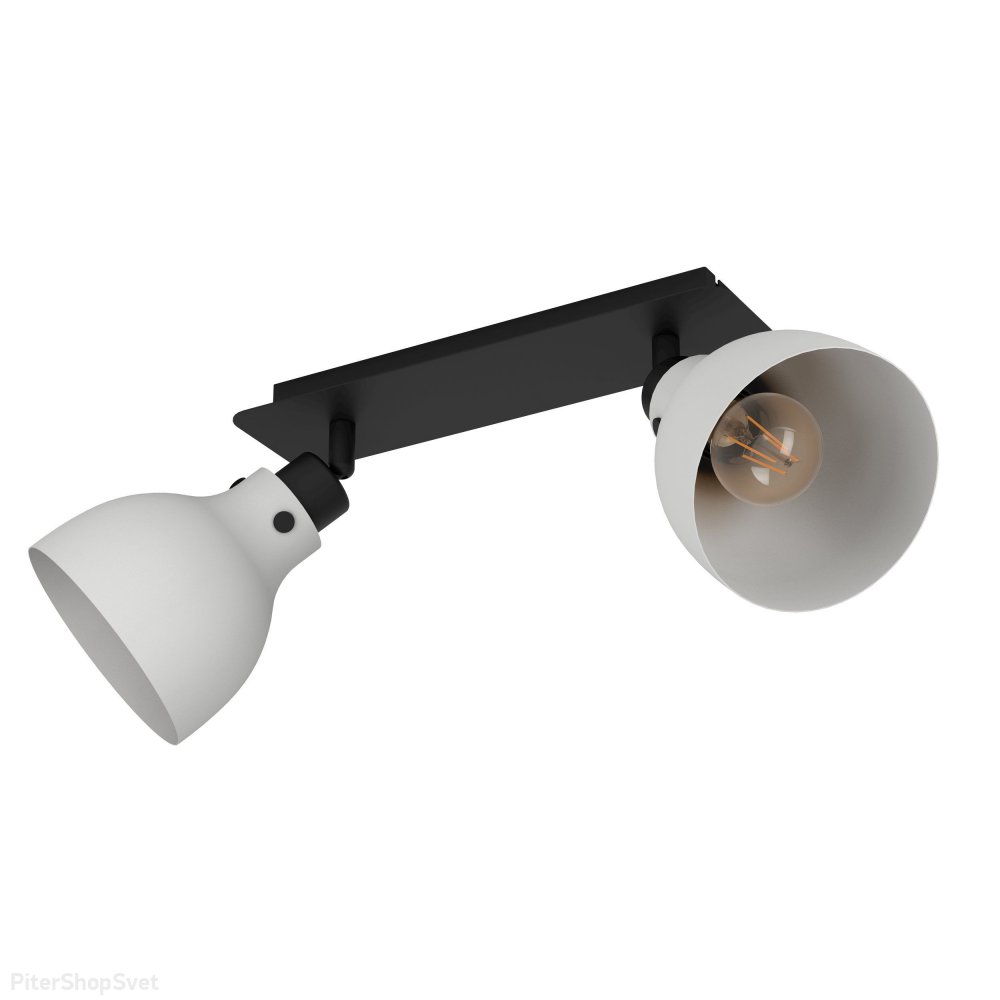 Двойной поворотный светильник спот, чёрный/серый «Matlock» 43828