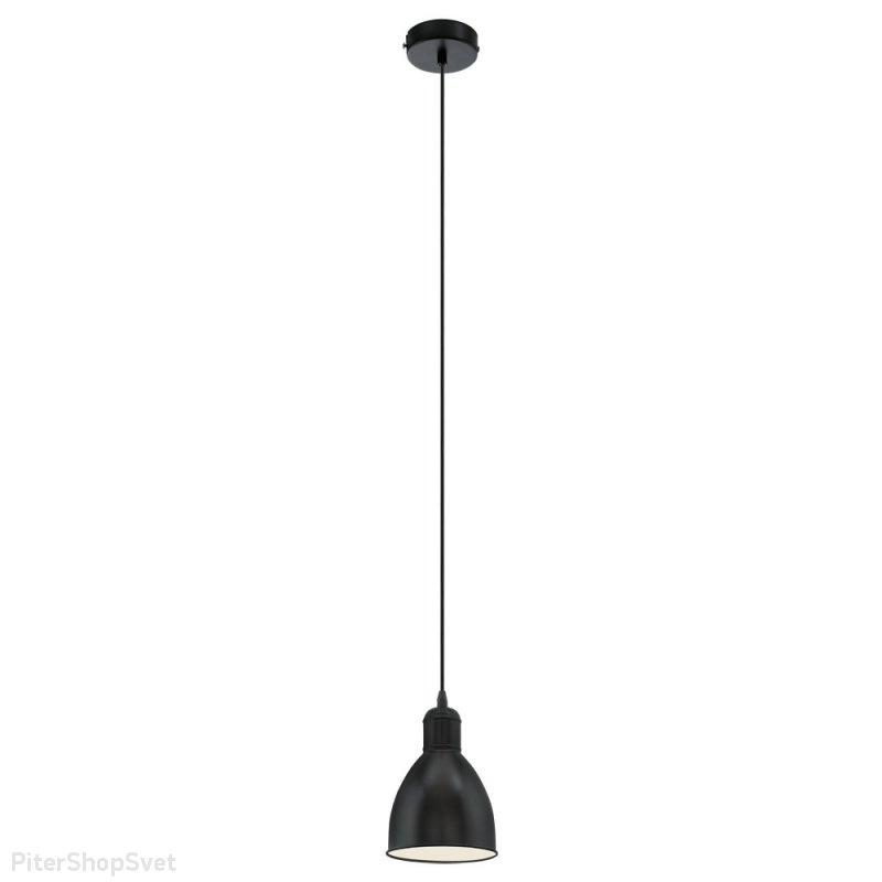 Черный стальной подвесной светильник «PRIDDY» 49464