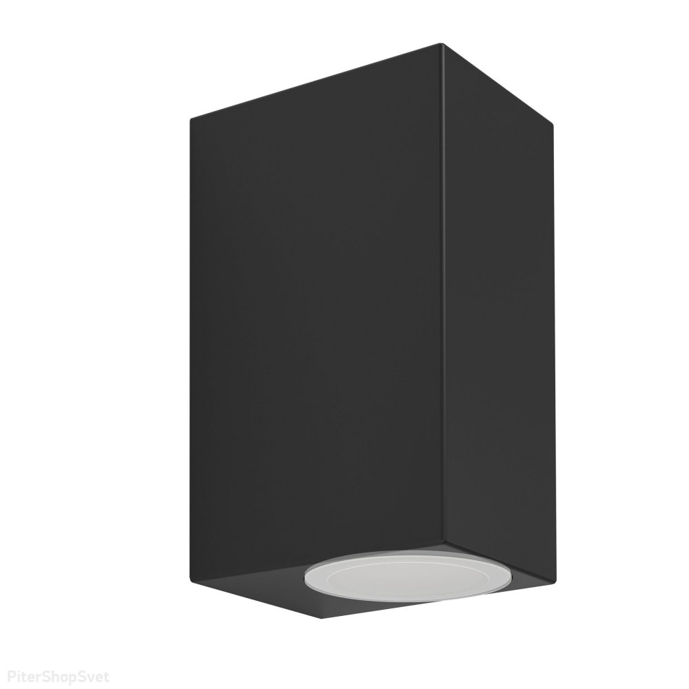 Чёрный уличный настенный прямоугольный светильник подсветка в две стороны «JABAGA» 900276