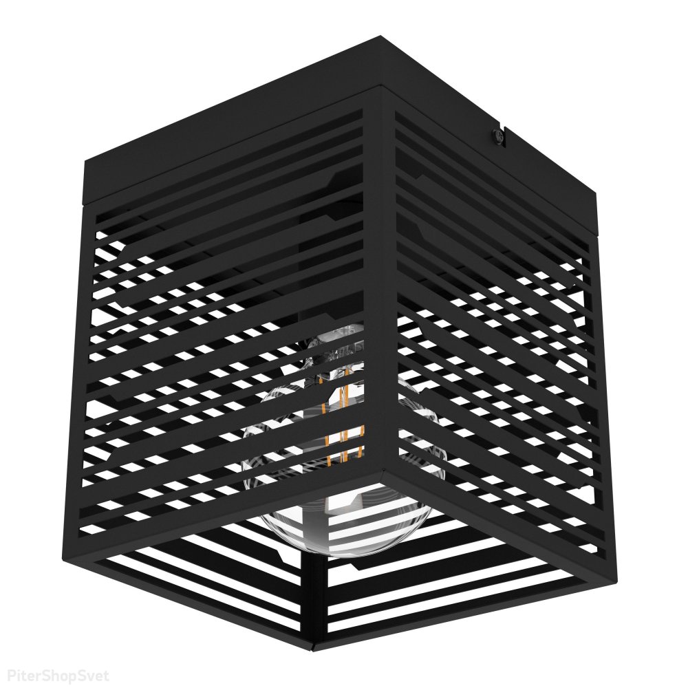 Прямоугольный потолочный светильник, чёрный «Piedritas» 900355