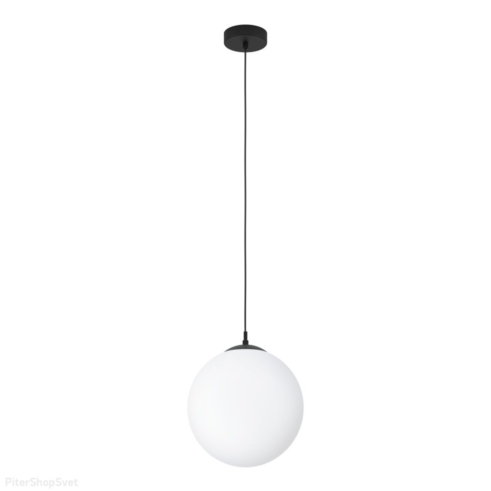 Чёрно-белый подвесной светильник с плафоном шар D30см «RONDO» 900511