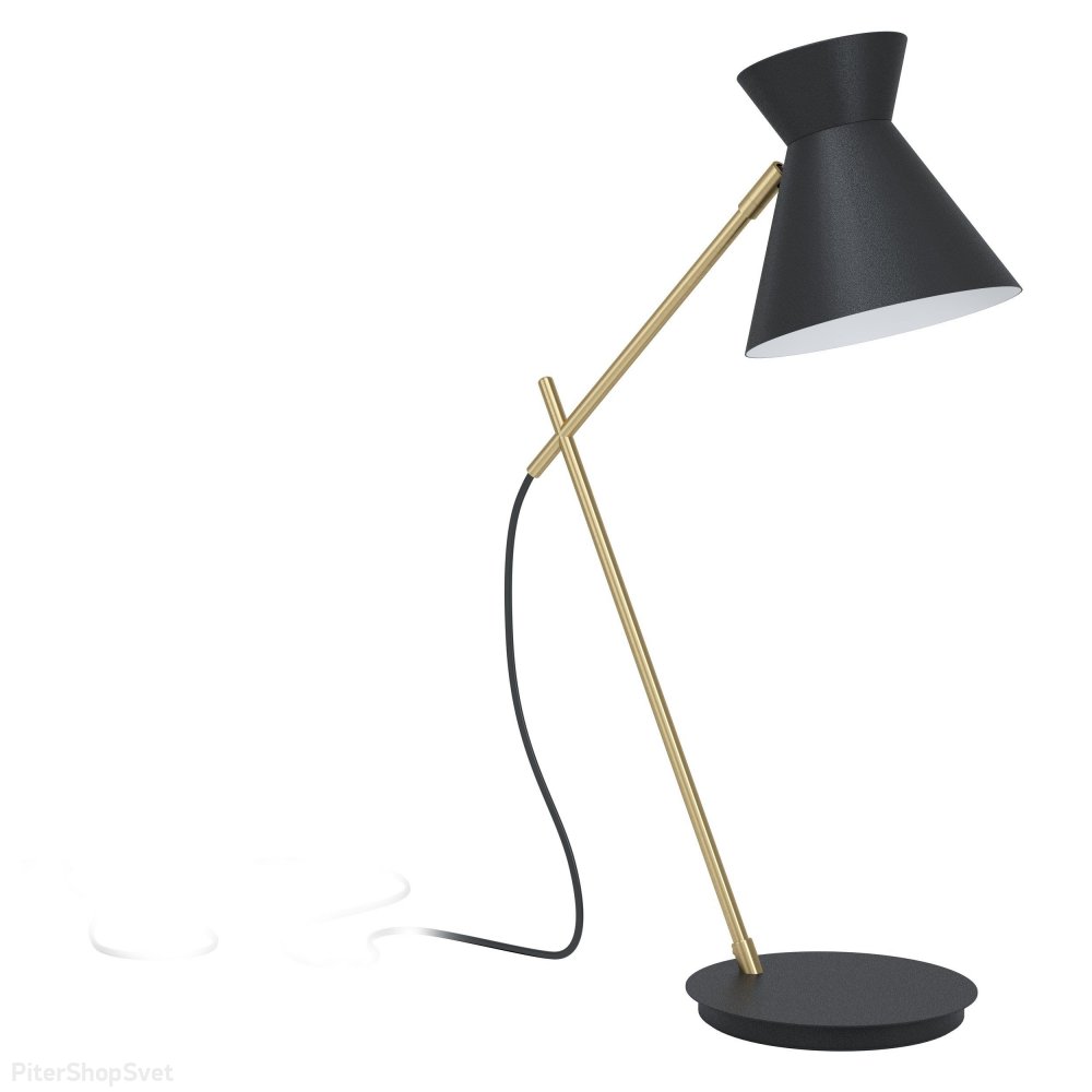 Чёрно-латунная настольная лампа «Amezaga» 98864