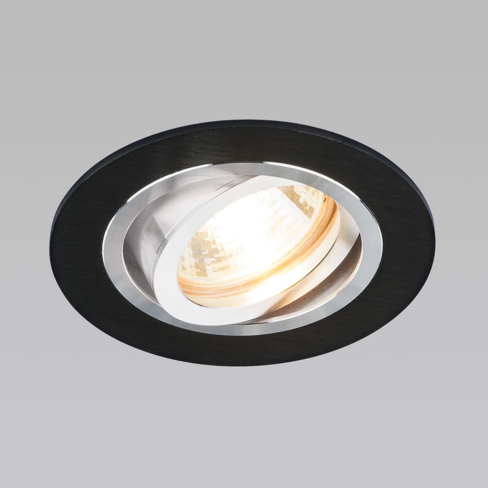 встраиваемый круглый поворотный светильник «METAR» 1061/1 MR16 BK черный