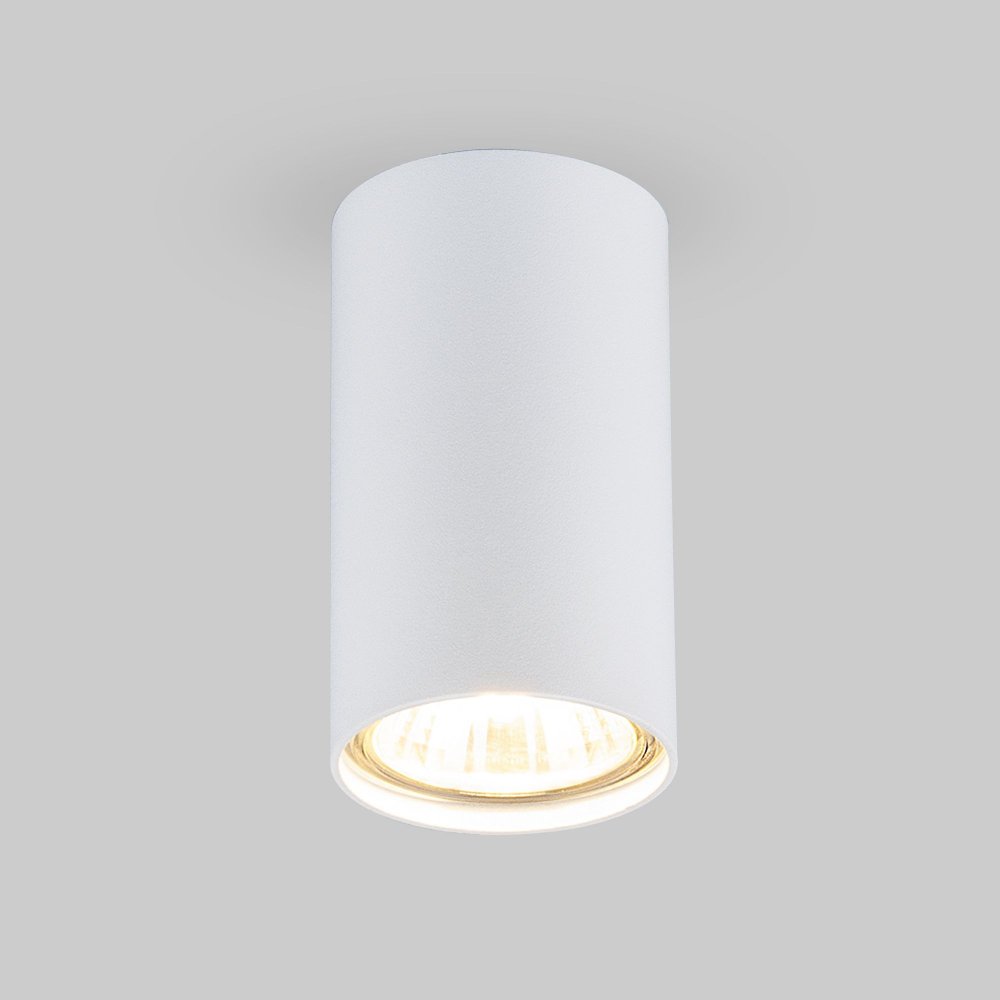 белый накладной потолочный светильник цилиндр 1081 GU10 WH белый (5255)