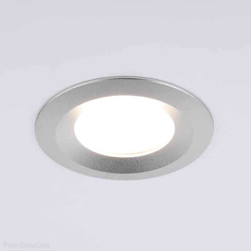Встраиваемый светильник серебряного цвета 110 MR16 серебро
