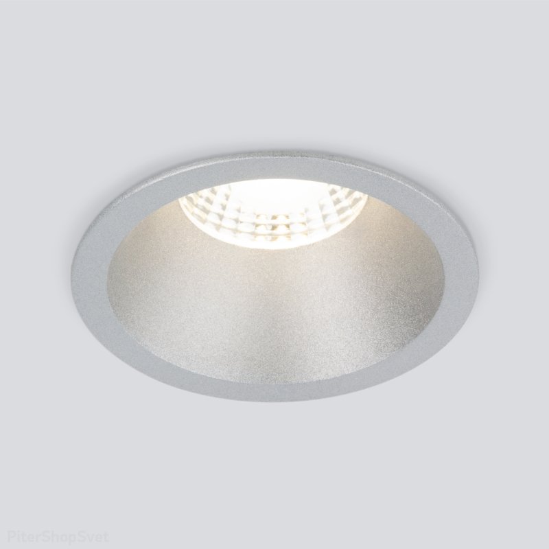 Встраиваемый светильник серебряного цвета 7Вт 4200К 15266/LED 7W 4200K SL серебро