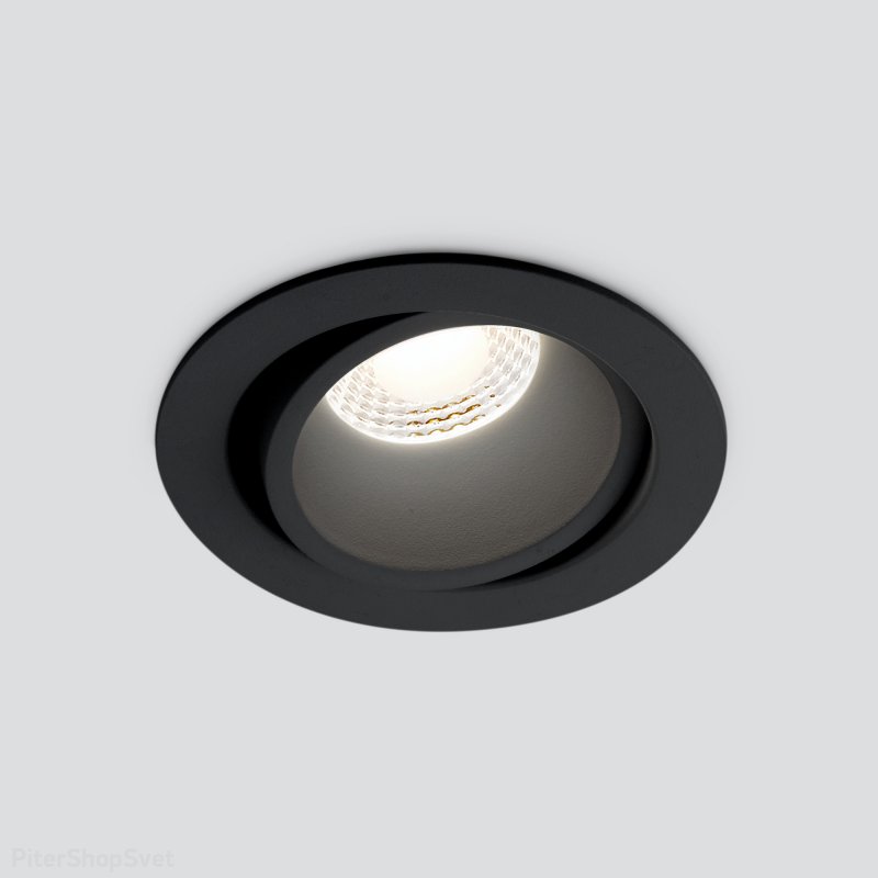 Чёрный встраиваемый поворотный светильник 7Вт 4200К 15267/LED 7W 4200K BK/BK черный/черный