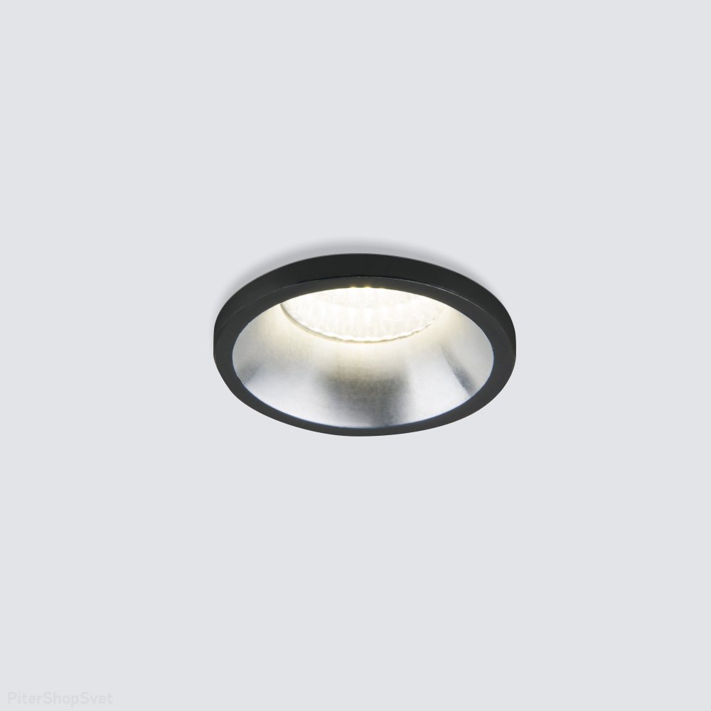 Встраиваемый светильник 3Вт 4200К 15269/LED 3W SN/BK сатин/никель / черный